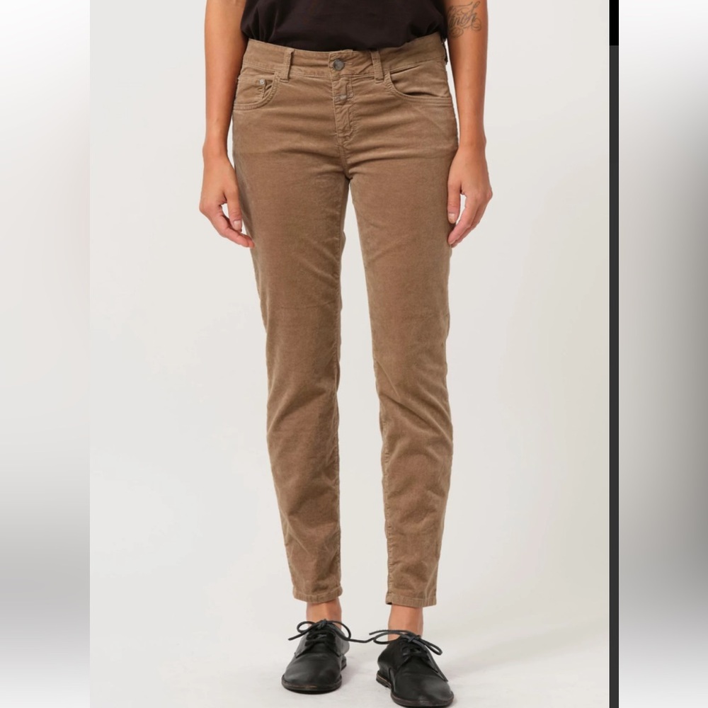 NWT $298 Closed Italy Baker Velvet 5 Pocket Jeans Size 26 beige - Picture 3 of 13